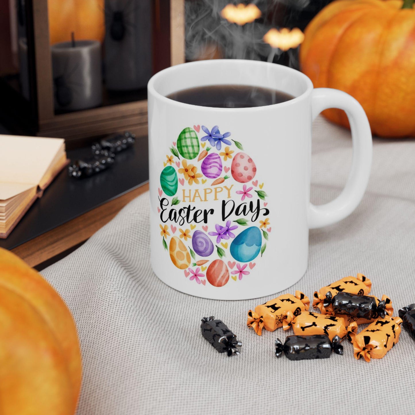 colorful ceramic Easter egg mug