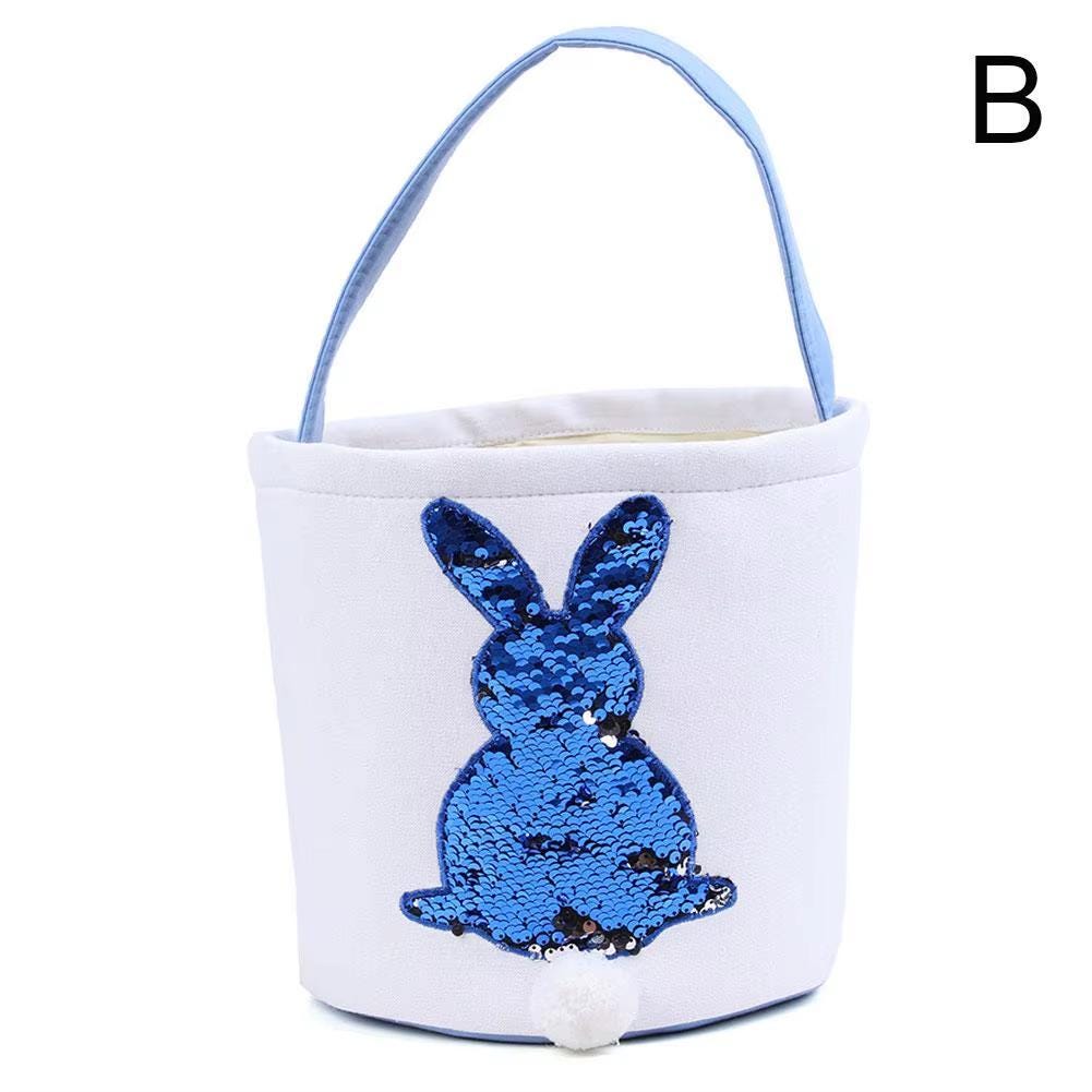 Easter basket fun sequin shiny Easter basket for boys and girls blue Easter basket