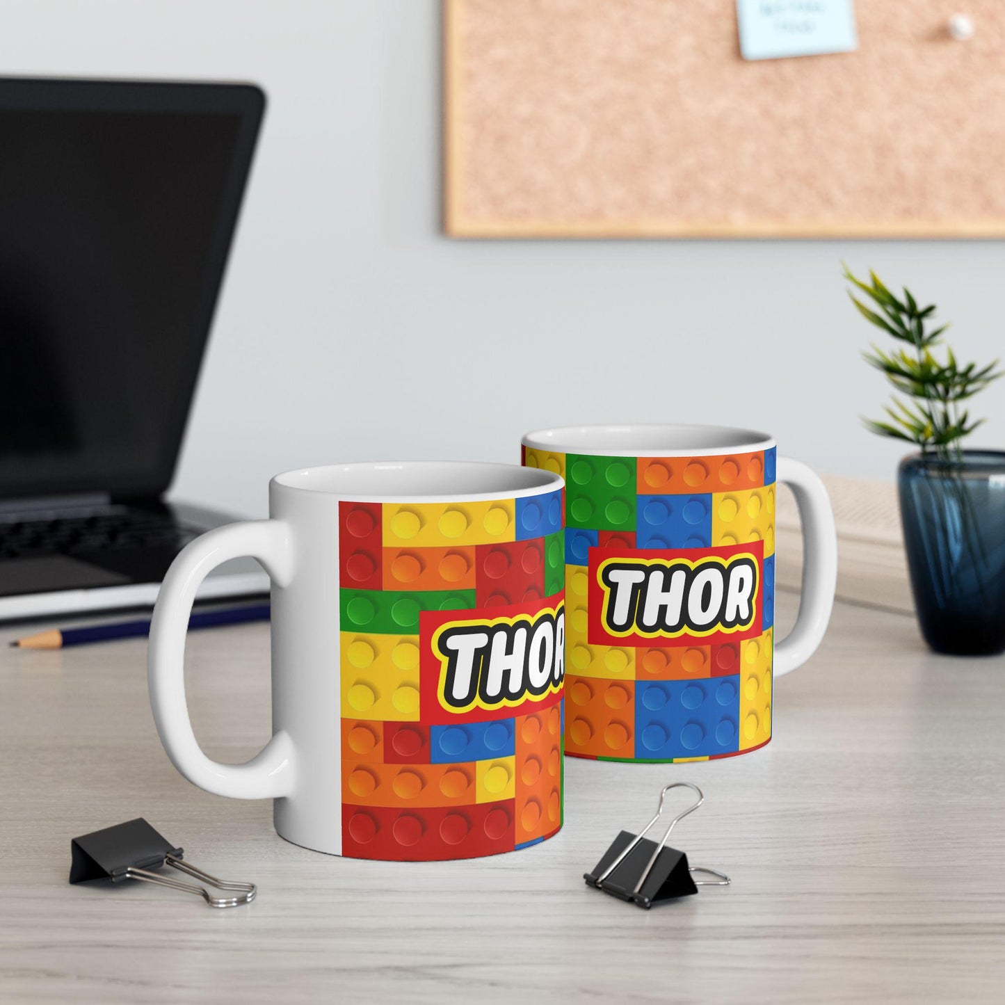 Multicolor Lego inspired mug LEGO-Inspired Ceramic Mug, Colorful Retro Mug Design, Fun Gift for Kids, Hot Chocolate Tea & Coffee Lovers Perfect for Birthday Gift
