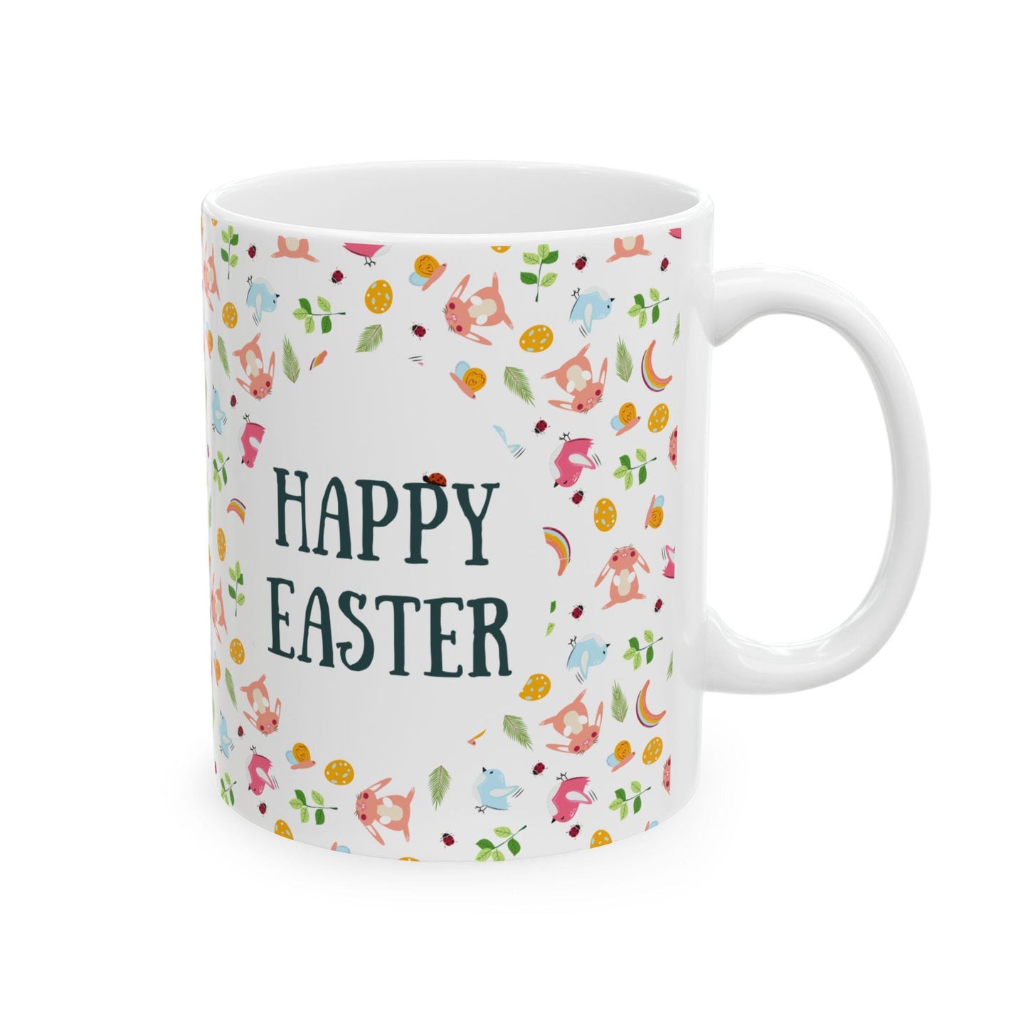 Happy Easter Floral Mug Happy Easter Floral Mug Coffee Mug - Happy Easter Gift Idea for Her Perfect for Spring