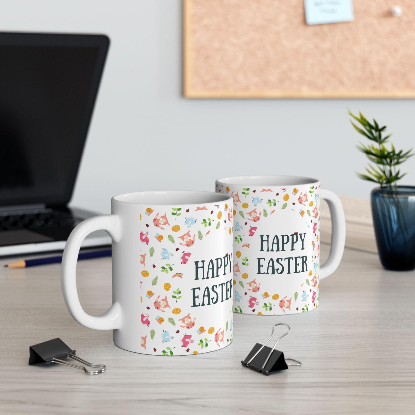 Adorable Happy Easter Floral Mug Happy Easter Floral Mug Coffee Mug - Happy Easter Gift Idea for Her Perfect for Spring