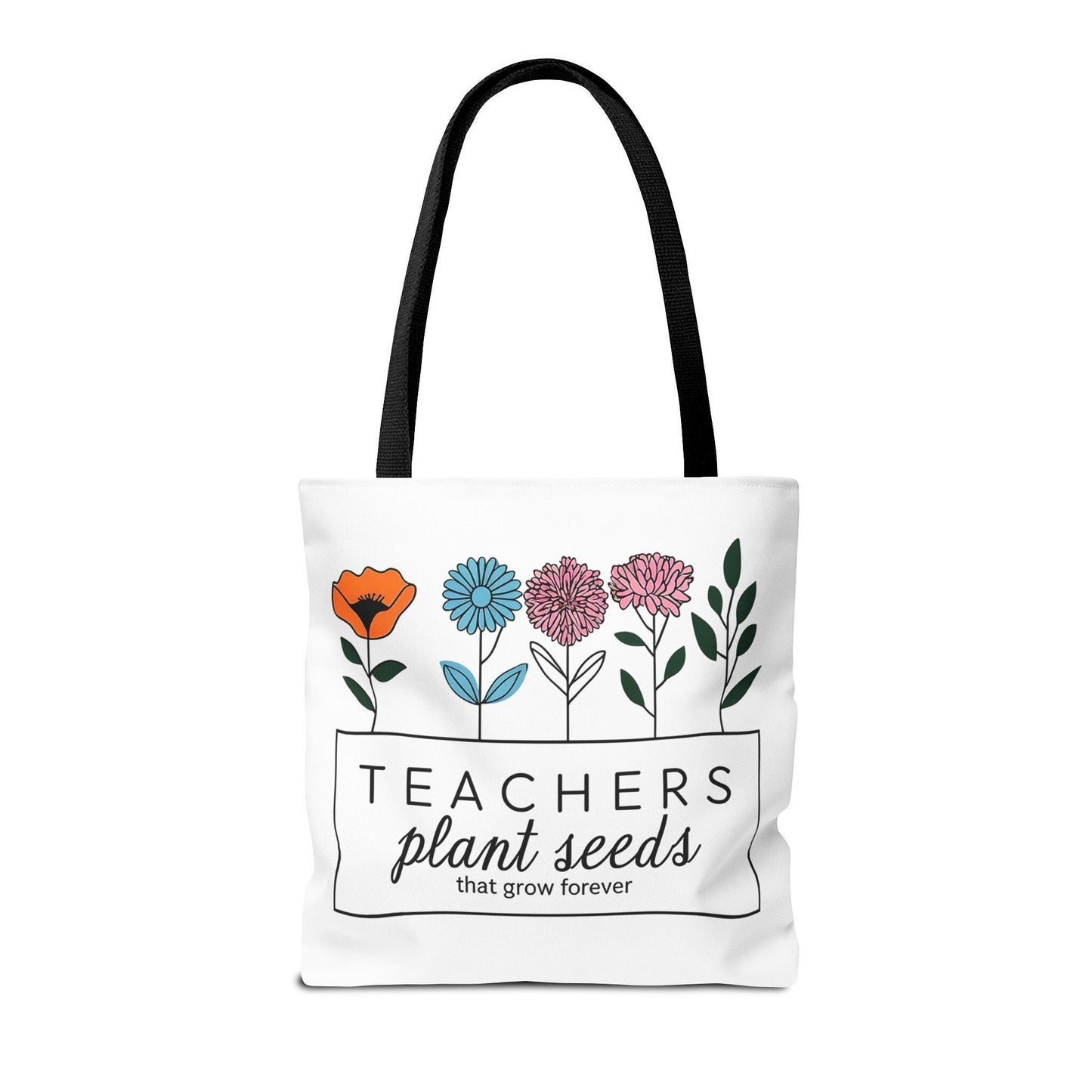 Teacher Appreciation Gift Tote - Floral Design Gift for Educators, Personalized Tote Bag, Eco-Friendly Teacher Gifts