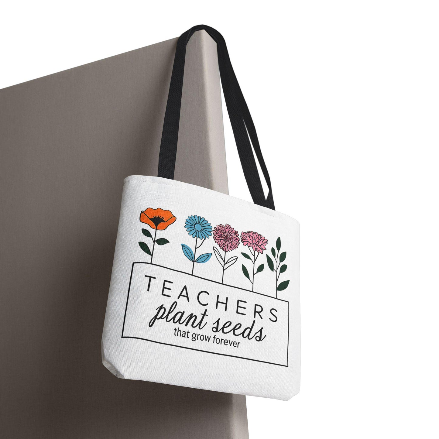 Teacher Appreciation Gift Tote - Floral Design Gift for Educators, Personalized Tote Bag, Eco-Friendly Teacher Gifts