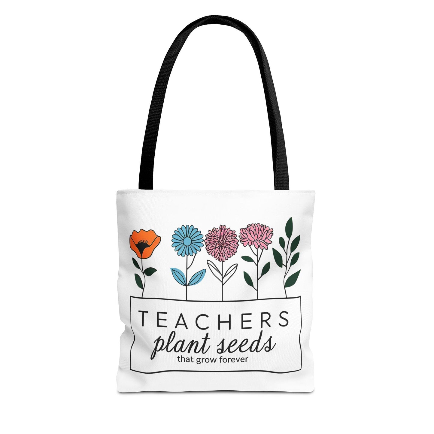 Teacher Appreciation Gift Tote - Floral Design Gift for Educators, Personalized Tote Bag, Eco-Friendly Teacher Gifts