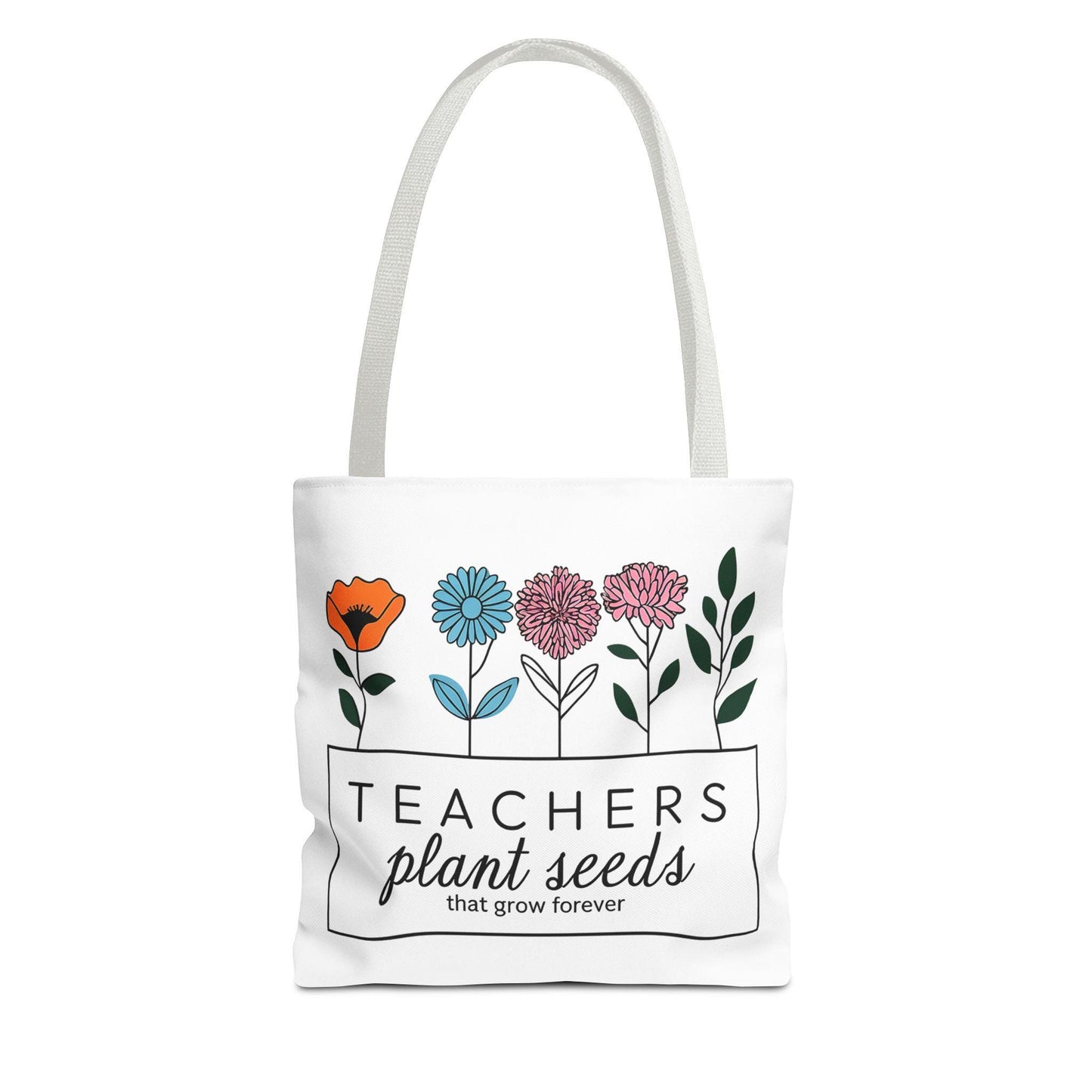 Teacher Appreciation Gift Tote - Floral Design Gift for Educators, Personalized Tote Bag, Eco-Friendly Teacher Gifts