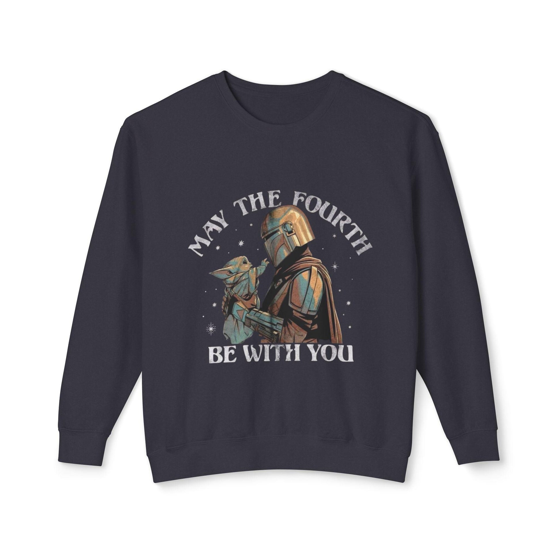 Star Wars May The Fourth Be With You Unisex Comfy Lightweight Crewneck Sweatshirt gift for Star Wars fans gift for her gift for him