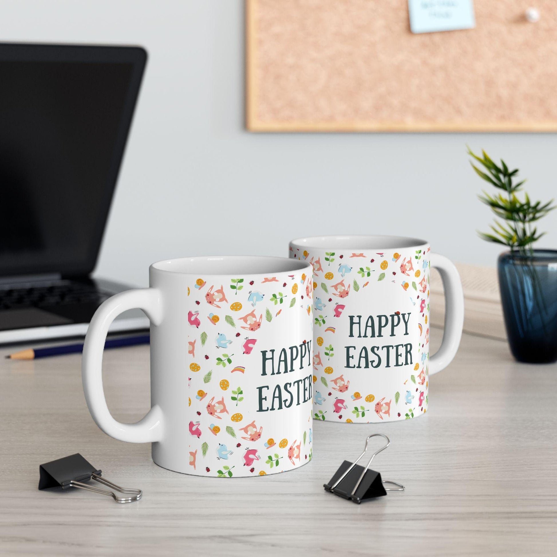 Adorable Happy Easter Floral Mug Happy Easter Floral Mug Coffee Mug - Happy Easter Gift Idea for Her Perfect for Spring