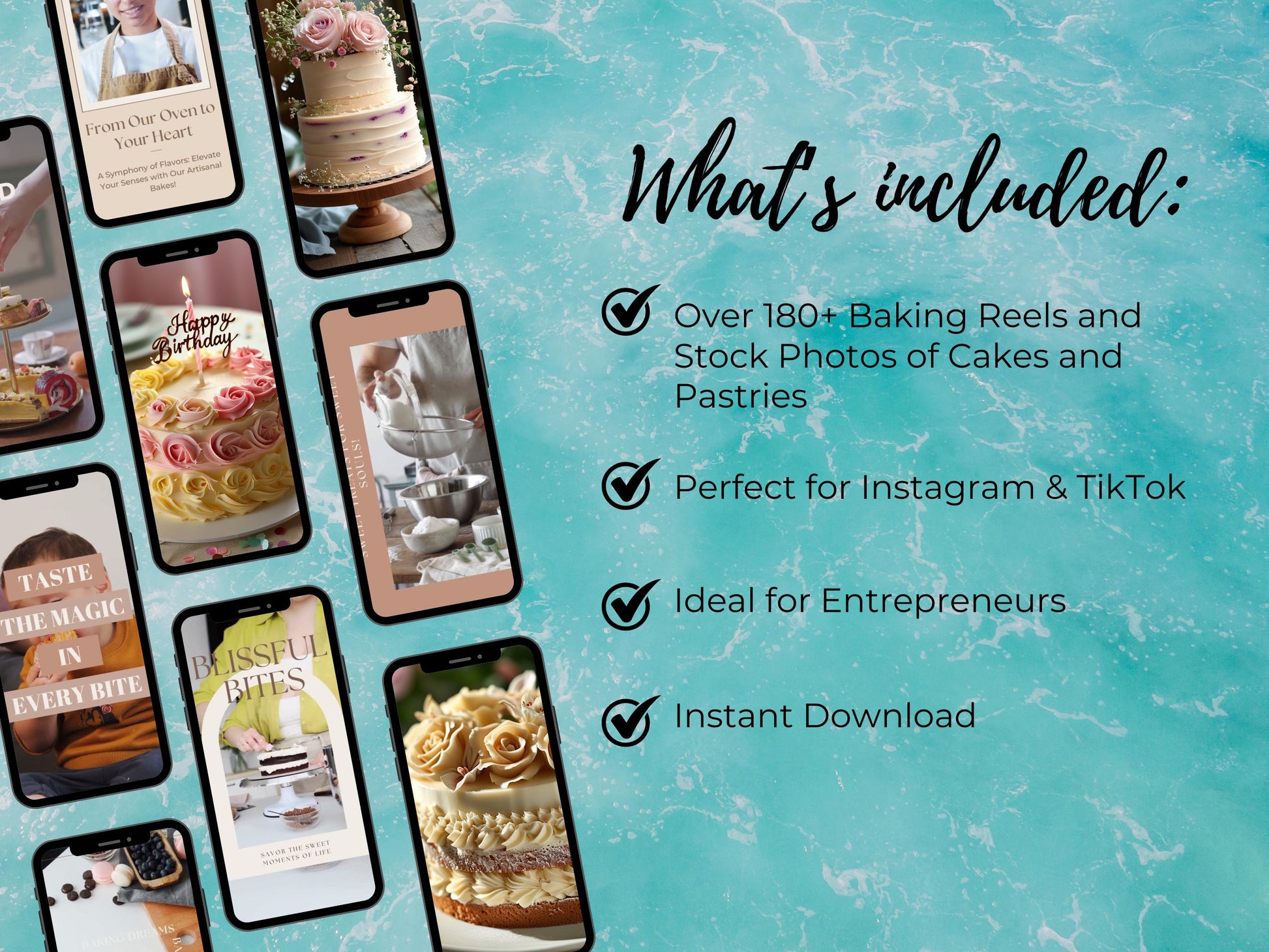 Baking Instagram Reels and Stock photos for Baking Business Owners. Elevate your social media status over your competition today!