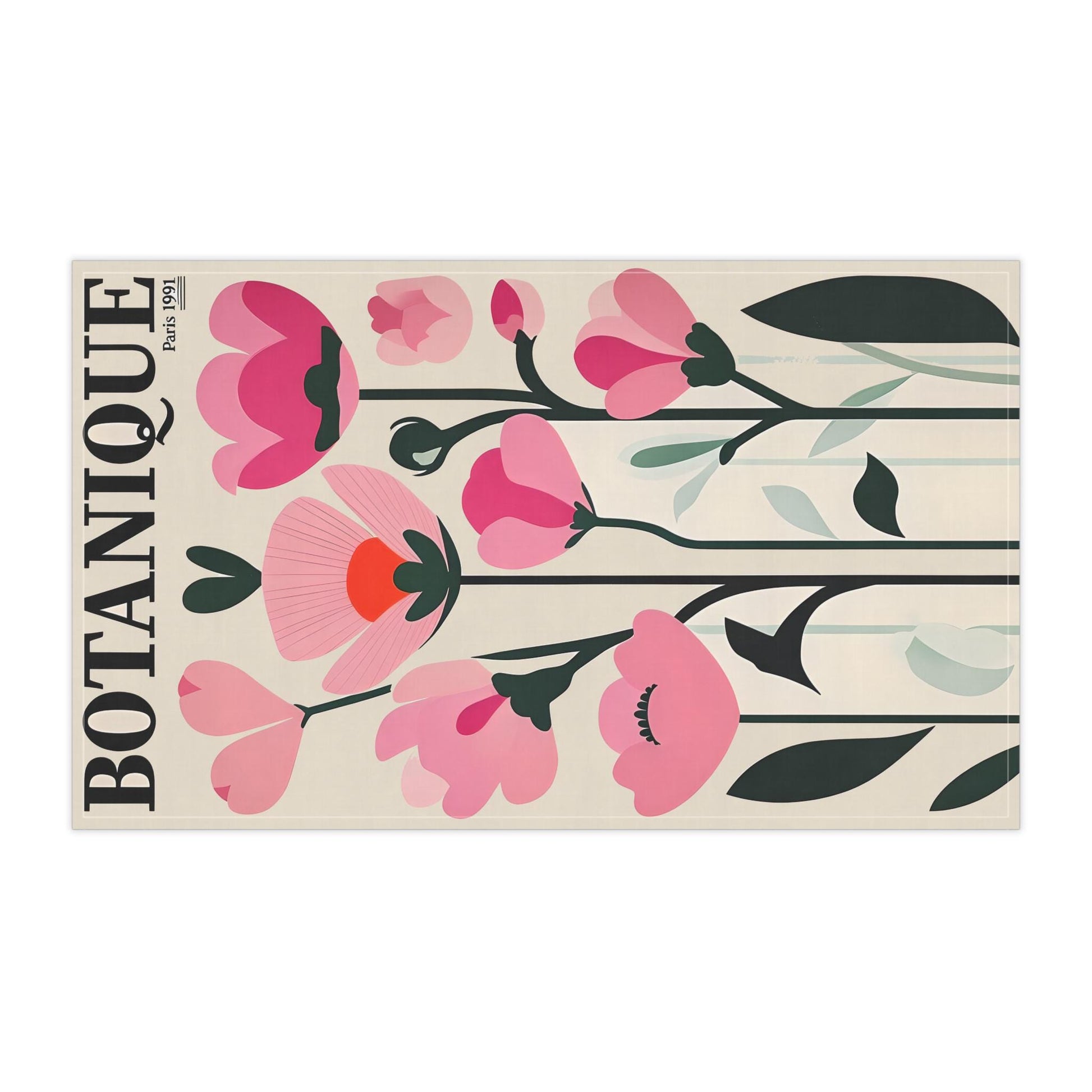 Pretty in Pink Flower Hand Towel & Dish Cloth Set, Perfect Housewarming Gift & Gift for Her, Floral Kitchen Decor