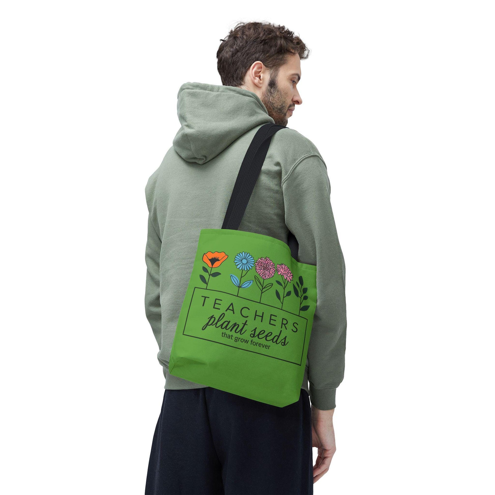 Empower Educators Green Tote Bag Floral Teacher Appreciation Gift Thoughtful Gift for Educators